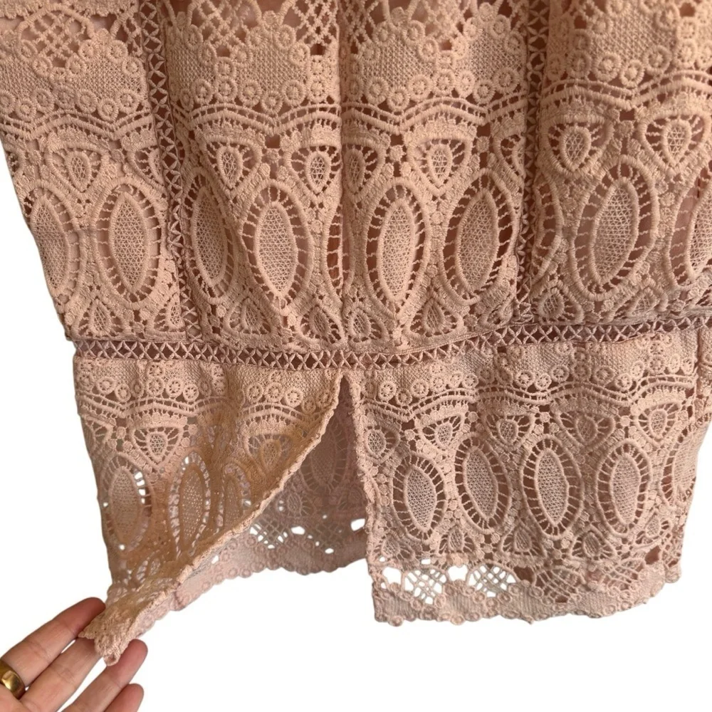 J.O.A. Blush Pink Two Piece Skirt + Top Set, Size M/L